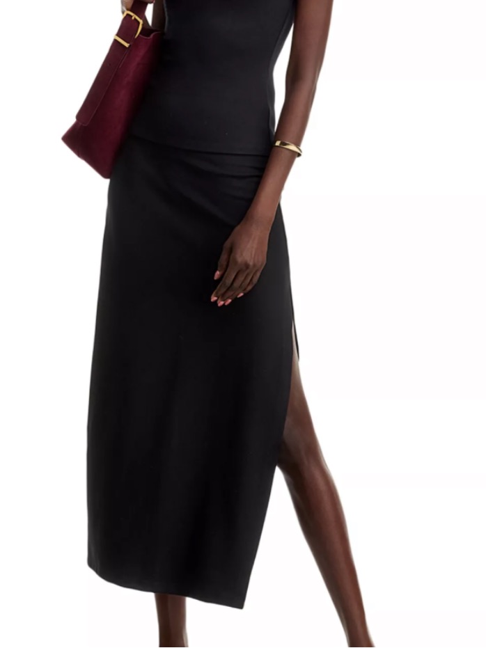 Nwt Leset Rio Side Slit Skirt Black Size S